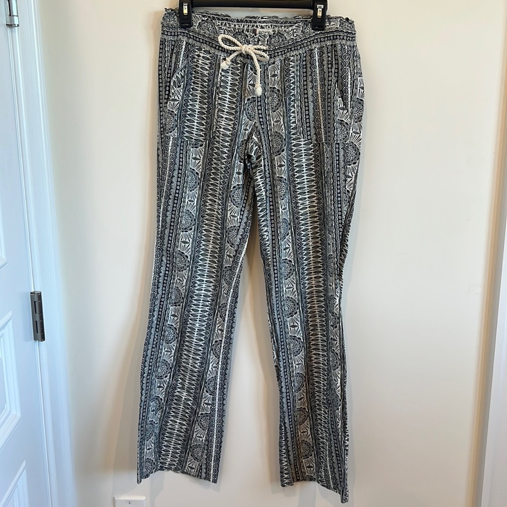 Roxy Draw String Linen Pants - image 1